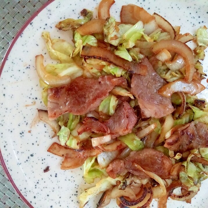 中落カルビの野菜焼き